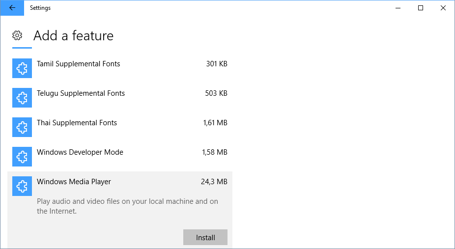 Обновление KB4046355 удаляет Windows Media Player из Windows 10 - 3